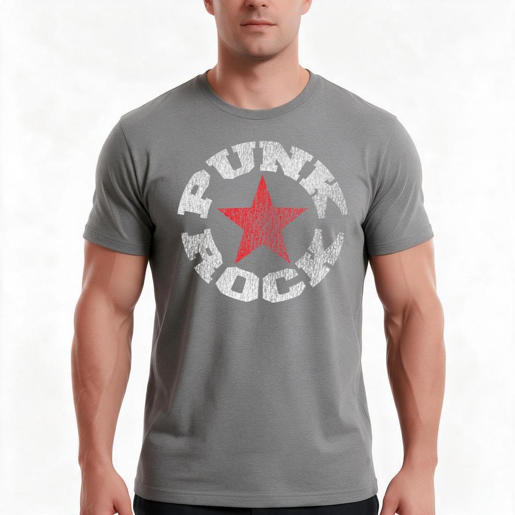 Punk TShirt Summer Casual Cotton Tee Oversized Streetwear Tops Vintage Graphic Print Loose Fit Short Sleeve  Cotton