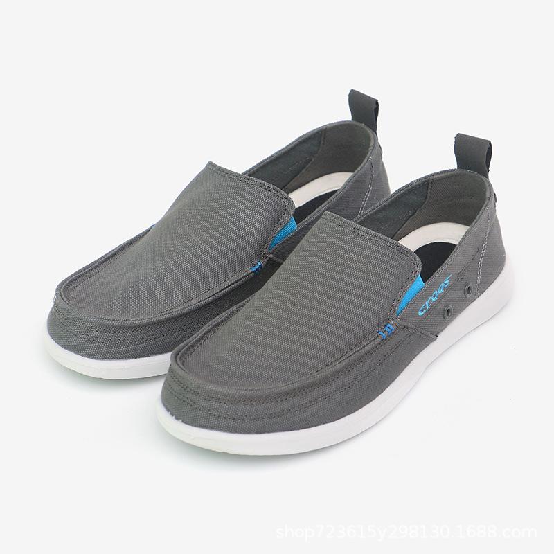 Fashion Men's Canvas Shoes Korean Style Loafers Slip-On Flat Shoes Breathable Wear-Resistant Casual Shoes Fashion Men's Shoes 2025