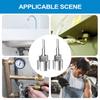 Integrated Internal & External Pipe Threading Tool Kit, Carbon Steel 1/2inch and 3/4inch PVC Pipe Threader Cutting Tool Parts
