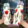 1PC Deep Red Tulip Floral Repeat Background Print 750ml Color Plastic Sports Water Bottle Leakproof Flip Straw Lid Suitable for Sports Office Home Use