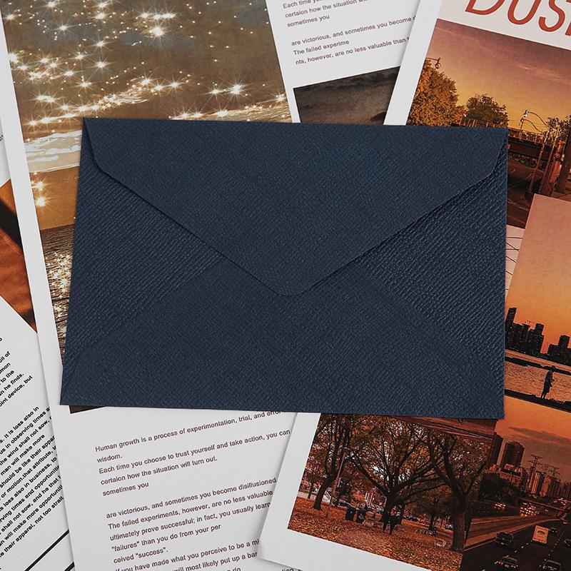 Retro Linen Texture Love Letter Set: Western Style Triangular Envelopes with Specialty Storage