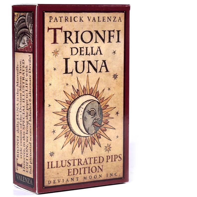 1 Scatola Trionfi Della Luna Carte Oracolo Mazzi di Carte dei Tarocchi per Principianti Professionisti Carte per la Divinazione Giochi da Tavolo Giochi da Tavolo Serata in Famiglia