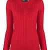 Polo Ralph Lauren Solid Color Knit Crew Neck Long Sleeve Cashmere Sweater Women sweater Red 211880516-014