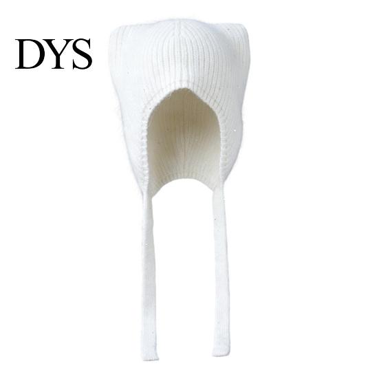 Warm Knitted Hat for Women Cat Ear Hat, Flap Cute Foldable Cold Weather Winter Brimless Skiing Hiking Outdoor Casual Wear Lightweight Breathable Knit
