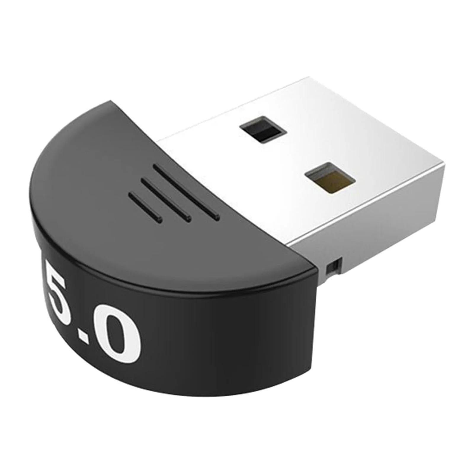 

USB Bluetooth 5.0 Бездротовий аудіо Музика Стереоадаптер Ресивер 4 ТВ ПК 2.13*1.95*0.75cm чорний
