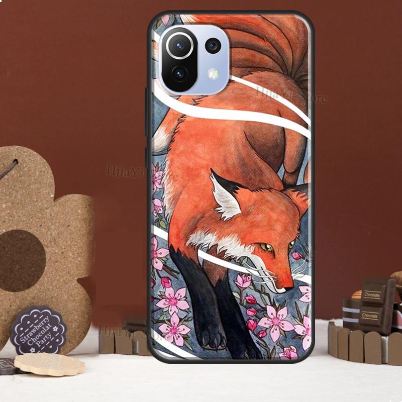 Japanese Style Fox Funda For POCO F5 X3 X4 X5 Pro F4 GT C40 F3 Case For Xiaomi 11T 12T Pro 12 X 13 Lite Cover