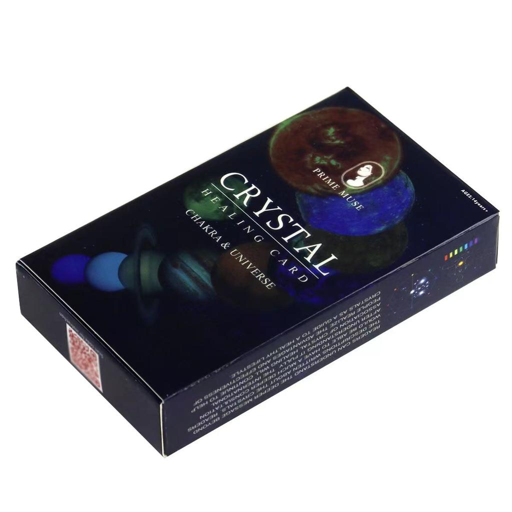 Léčivé karty 10,3*6cm krystaly, elektronický průvodce hry Oracle Deck Games 60 ks karet (48 křišťálových karet a 12 karet zvěrokruhu)
