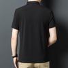 Men's Solid Lapel Short-Sleeve Polo Shirt