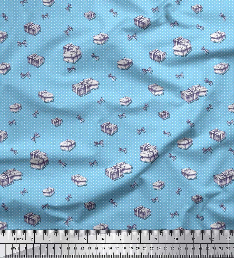 

Тканина з креп-атласу Soimoi Blue Japan та подарункова коробка Тканина з принтом для вечірок 1 метр 42 дюйма 42 Inch Wide - Poly Crepe синій