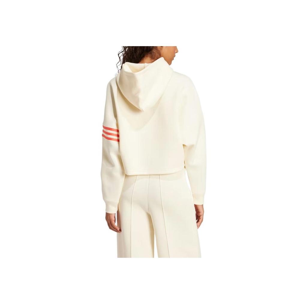 adidas Originals Neuclassics Hoodie Fashion Comfortable Simple Versatile Loose Long Sleeve Sweatshirt Women Hoodies Off-White JI8502
