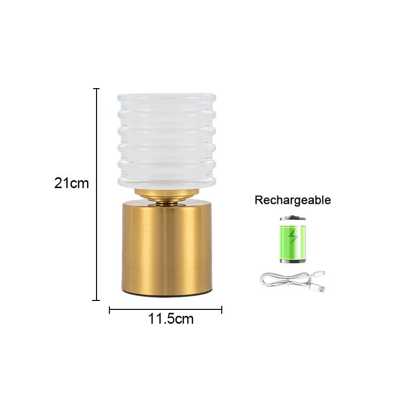

Беспроводная портативная светодиодная настольная лампа с возможностью подзарядки, магнитная настольная лампа с сенсорным датчиком, трехуровневая регулировка яркости для спальни золотой