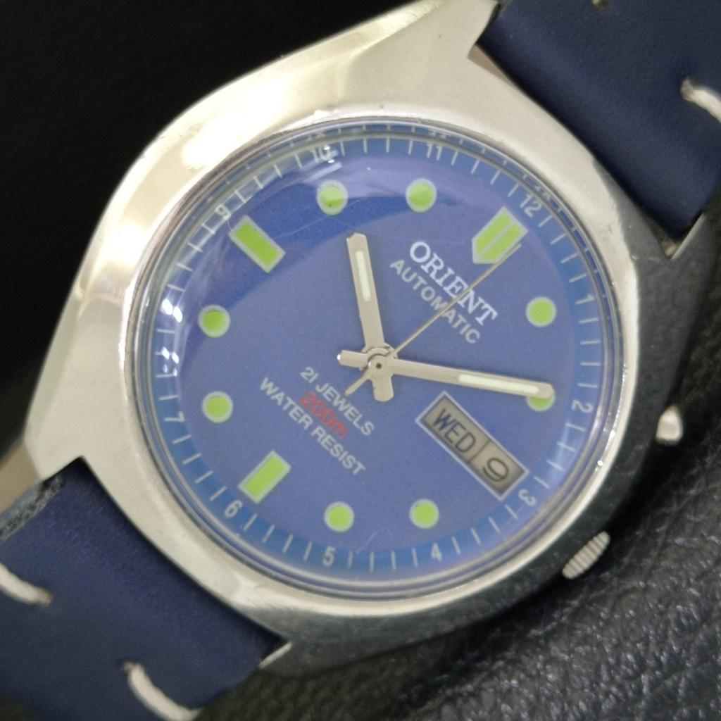 

ВИНТАЖНЫЕ МУЖСКИЕ ЧАСЫ ORIENT AUTOMATIC 46941 ЯПОНИЯ С СИНИМ ЦИФЕРБЛАТОМ a700620-5 R204-a700620