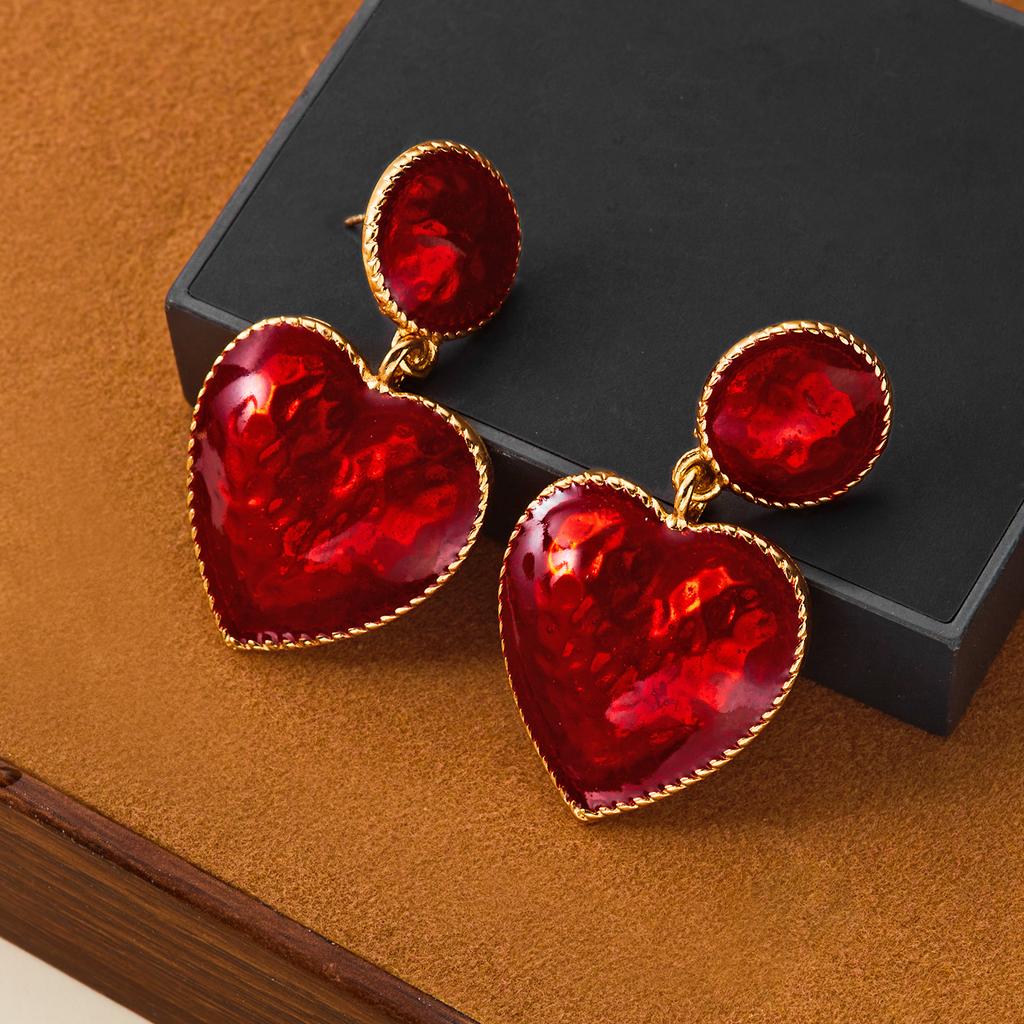 Red Zircon Cherry Leaf Stud Earrings For Women Crystal Cute Strawberry Dangle Earring Girls Party Wedding Piercing Jewelry Gift