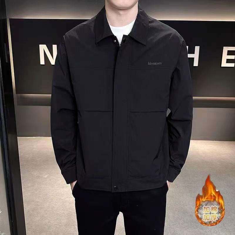 

2024 Trendy Korean Style Men s Windproof Jacket - Spring & Autumn Fashionable Casual Outerwear XL [115-130 lbs]