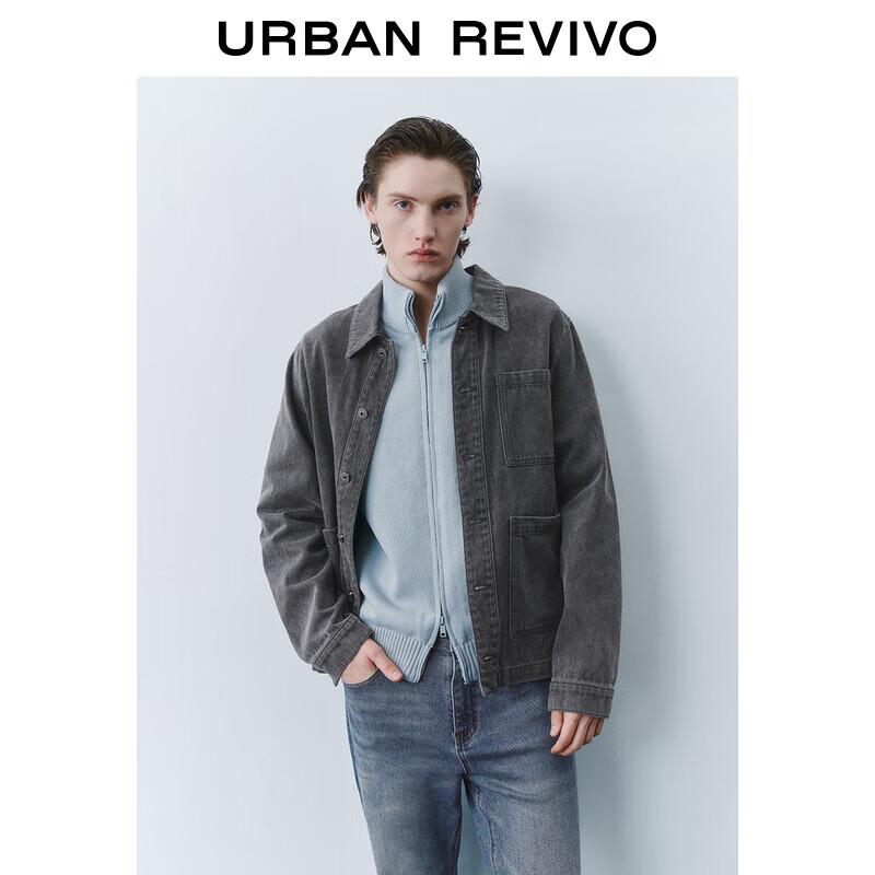 

UR Men s 2025 Spring Washed Multi-Pocket Denim Jacket S