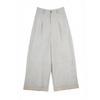 2026 Spring Khaki High-Waisted Wide-Leg Pants for Women – Slimming, Casual, Draping, Roll-Up Style