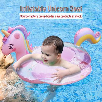 Rainbow Unicorn Inflatable Baby and Toddler Swim Ring