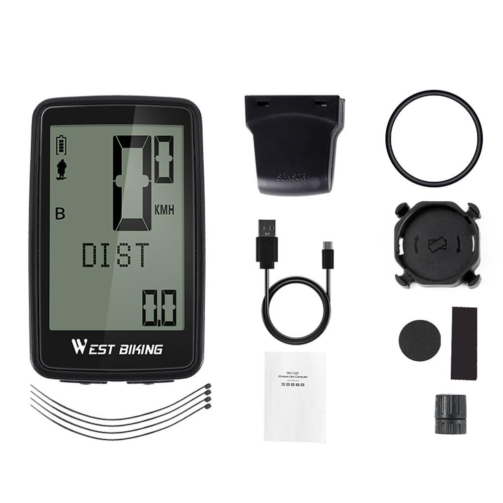 Bike Computer Wireless Wired Speedometer Odometer Waterproof LCD Backlight Cycling MTB Bicycle Computer Stopwatch