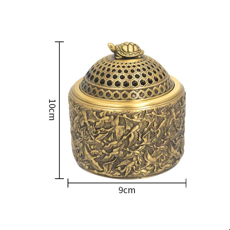Brass braided incense burner Chinese classical agarwood incense holder Zen incense Censer tea ceremony ornaments 7