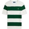 Polo Logo Geborduurd Kabelsteek Ronde Hals Korte Mouw Trui Standaard Pasvorm Heren trui 710B14700-001