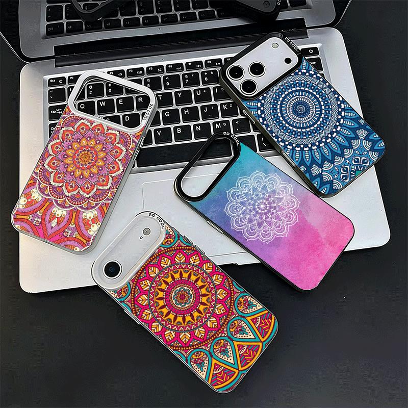 Mandala Style Pattern Soft Phone Case for iPhone 15 16 17 Pro Max 17Air 16E 14 Plus 13 12 Mini Shockproof Cover Back Shell