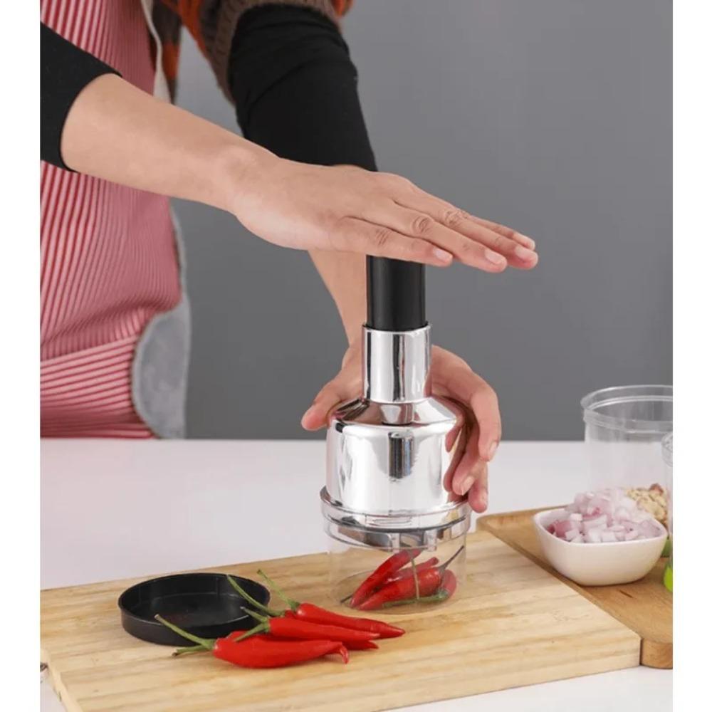 Hot Kitchen Magic Onion Chopper Vegetable and Fruit Salad Onion and Garlic Food Stainless Steel Handheld Chopper Slicer Peeler Vegetable Cutter