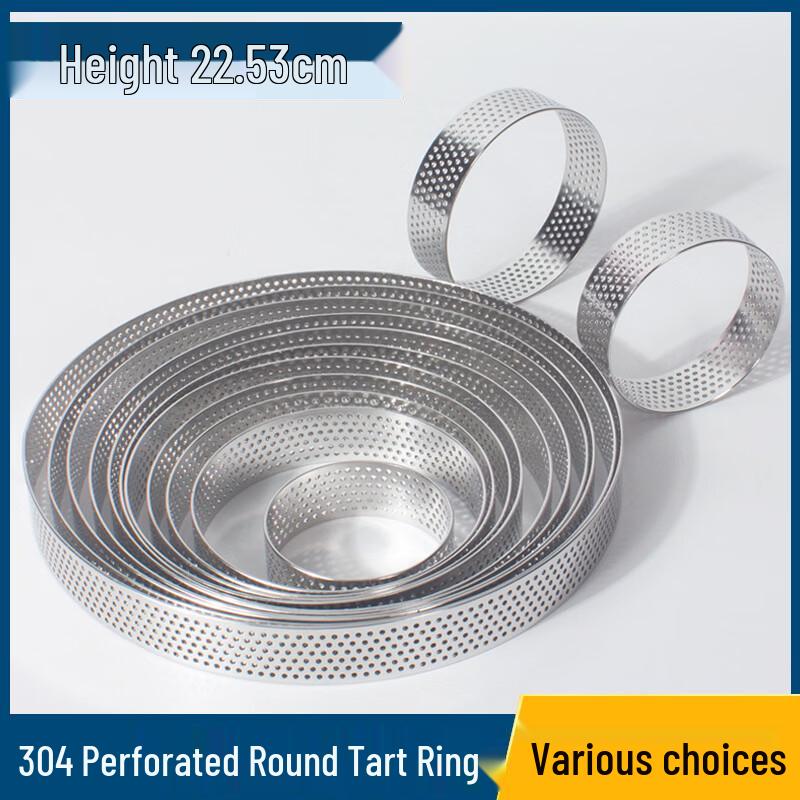 Di Ruien Perforated Stainless Steel Round Tart Rings 6cm