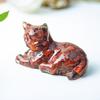 Resin Encrusted Natural Crystal Chips Resin Cat Figurine Home Decor Gift For Friends
