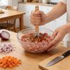Ground Meat Smasher Food Chopper With Wooden Handle Non-Stick Food Masher For Meat Vegetable Potato Chicken Beef Nut Kitchen