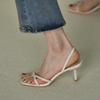 Women's Open-toe Sandals New Summer Fashion Simple Thin Strap Spaghetti Heel Sexy High Heels Back Heel Hundred Comfortable Shoes