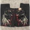 ZYLLO American Retro High Street Y2K Personalized Patchwork Letter Embroidered Jeans Gothic Fashion Wide-leg Denim Trousers