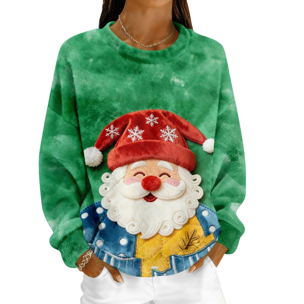 Women's Fleece Hoodie Long-Sleeve Round Neck Casual Comfortable Loose-Fit Lightweight Women's Hoodie