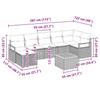 Garden Sofa Set with Cushions 8 Pcs Grey Poly Rattan