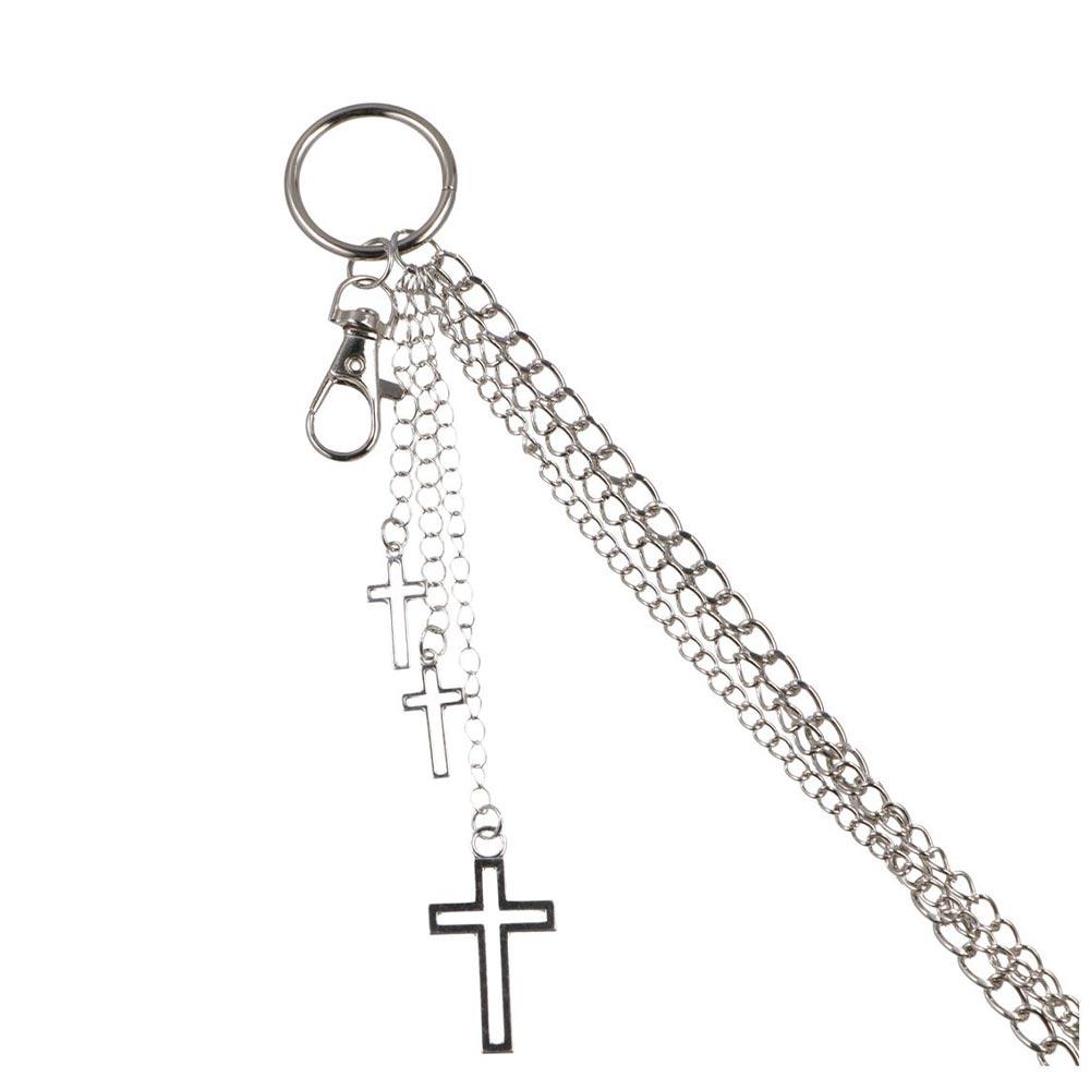 Five-pointed Star Harajuku Style Female Belt Chain Punk Pants Chain Hollow Cross Metal Waist Chain