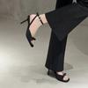 Fashion Black High Heels Ladies Summer 2025 Bow Stiletto Premium French High Heel Sandals