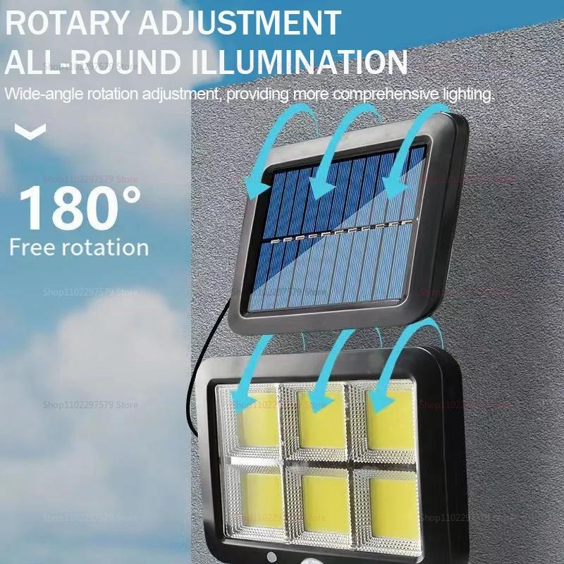 Multifunctional Solar Lamp Outdoor Garden Decoration Solar LED Light Waterproof Sunlight Powered Spotlight with Motion Sensor