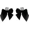 Korean Fabric Bow Tassel Earrings: Niche Design and Trendy E8778