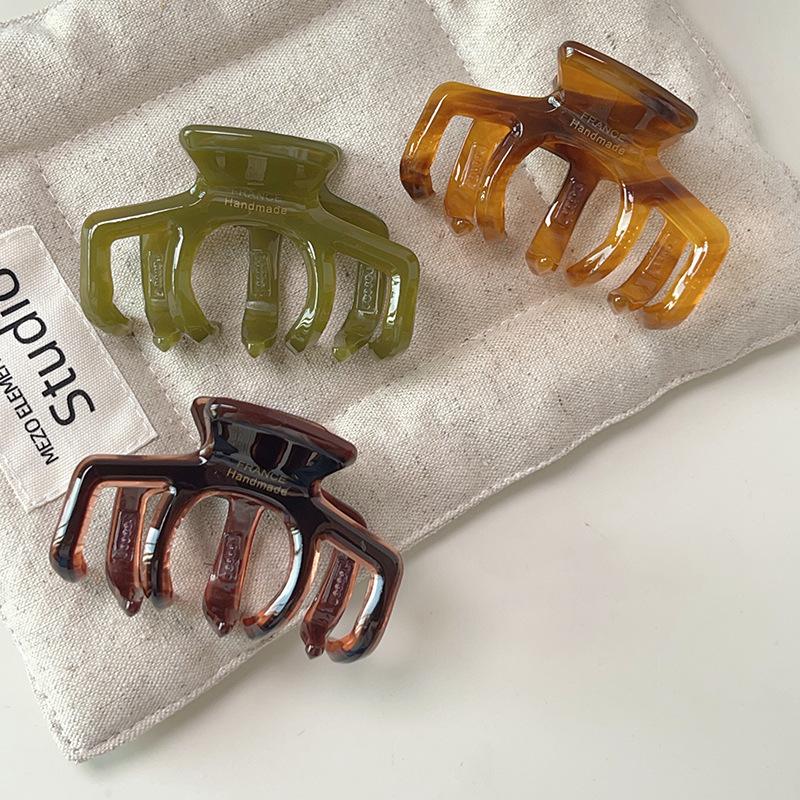Ins Clip per Capelli a Pinza di Squalo Jelly Acido Acetico Spesso Retrò Taglia Media 6,5 cm Accessori per Capelli di Lusso Premium