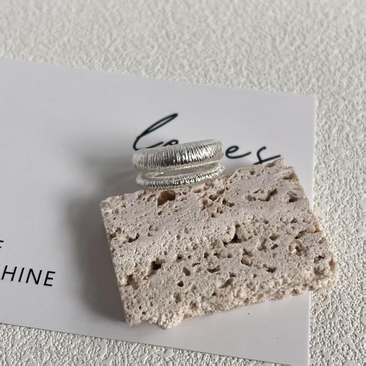 Elegant Double Layer Adjustable Open Ring for Women