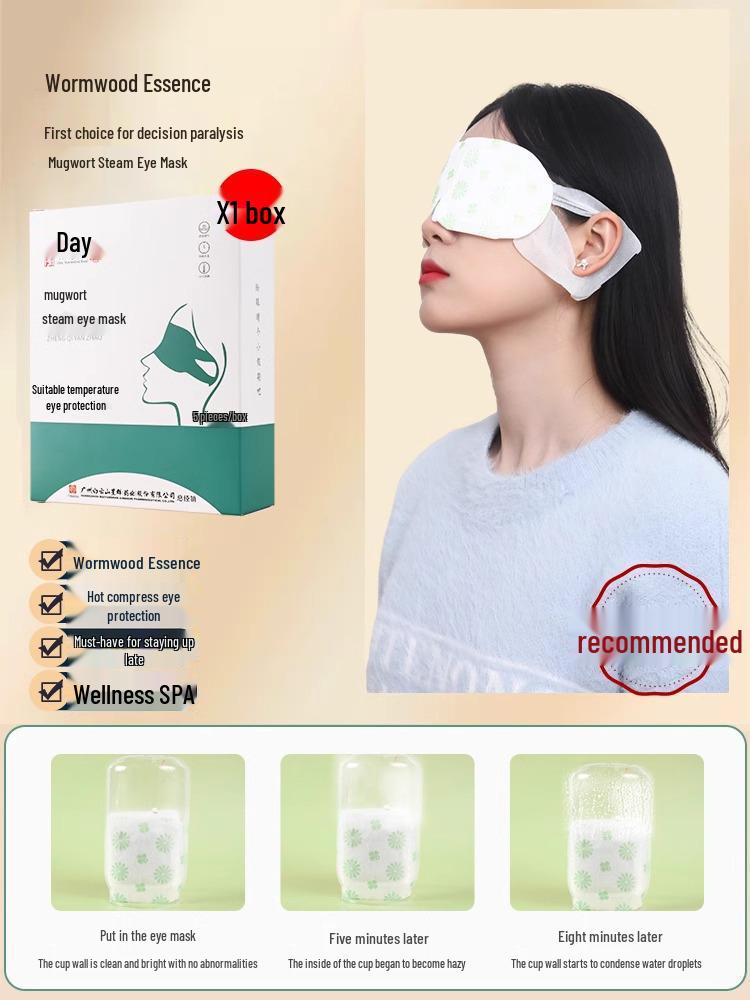 Bijvoet Stoom Oogmasker: Verlicht Vermoeidheid, Donkere Kringen, Droogheid & Blokkeer Licht