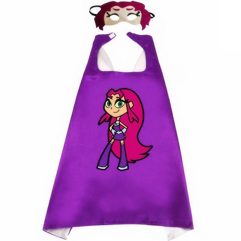 Vibrant Teen Titan Anime Superhero Costume Set With Cloak And Mask For Kids