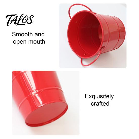 Talos Creative Iron Pen Holder, Rustic Desk Organizer for Office, Metal Pencil Cup Makeup Brushes, Small Storage Bucket Office And Home Use
