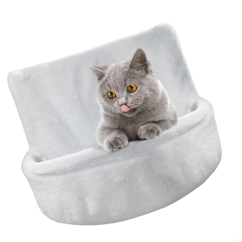 MXLA Cats Heaters Bed Soft Plush Hammock Bed Detachable Large Cats Sleep Bed Resting Nest for Various Size Cats Indoor Cats Bed