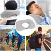 Portable Foldable Inflatable U-Shaped Neck Pillow Lightweight Travel Pillow for Car Airplane Neck Waist Support Cushion