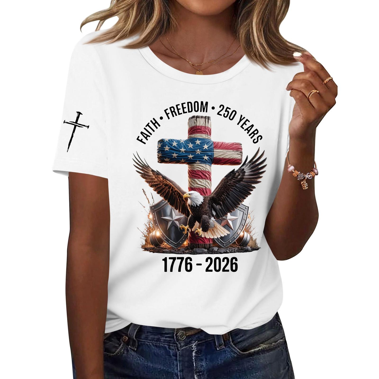 

Women s Fashion Casual Printed Short Sleeve Round Neck Pullover Tops XL білий