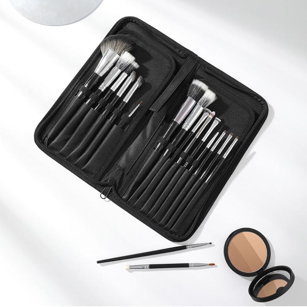 15 Hole Position Paint Brush Pouch Portable Pen Cases Multipurpose Makeup Artist Toolkit