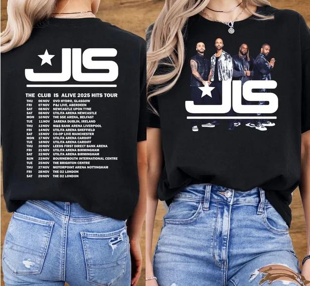 JLS The Club is Alive Concert Tshirt, JLS Concert Tour 2025 Tshirt. XL