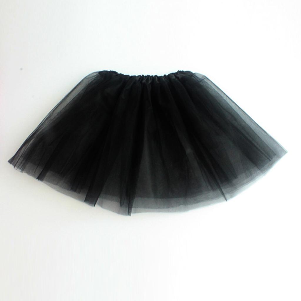 Girls Ballet Tutu Skirt Soft Tulle Dance Costume Elastic Waist Lightweight Fluffy Layered Skirt for Performance Party Dress Up