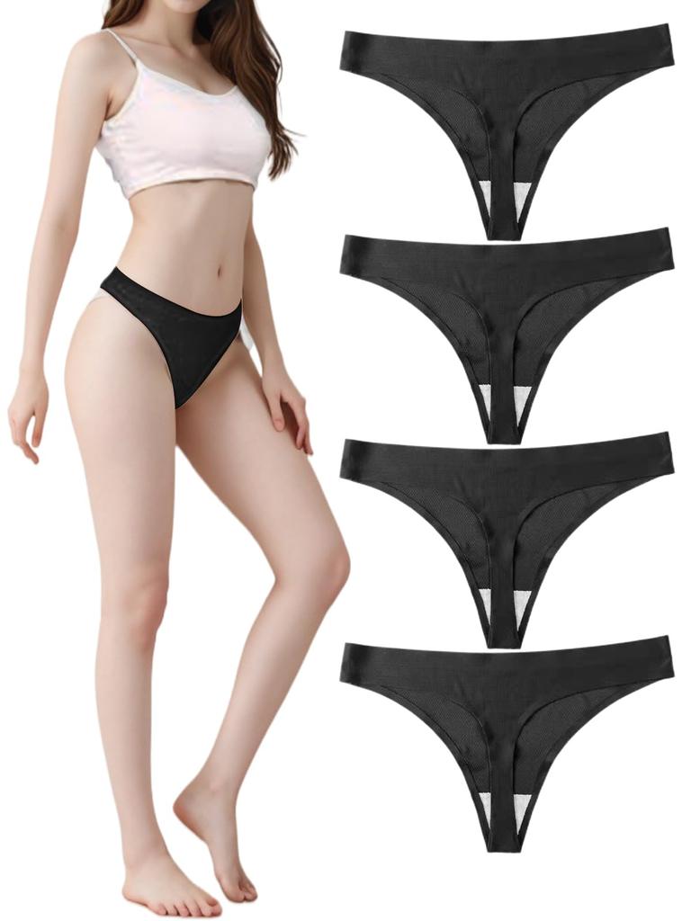 ENALIHI Beautiful Cotton Highly Stretchy Butt Sexy Style Black Women's T-Back Panties, Buttocks, Panties, Cute, Breathable, Underwear, Lifting,