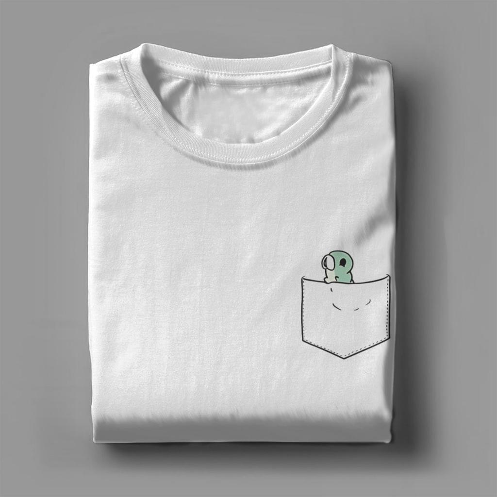 Men's T-Shirt Pocket Grub Hollow Knight Silksong Vintage 100% Cotton Tees Short Sleeve T Shirt Crewneck Clothes Birthday Present